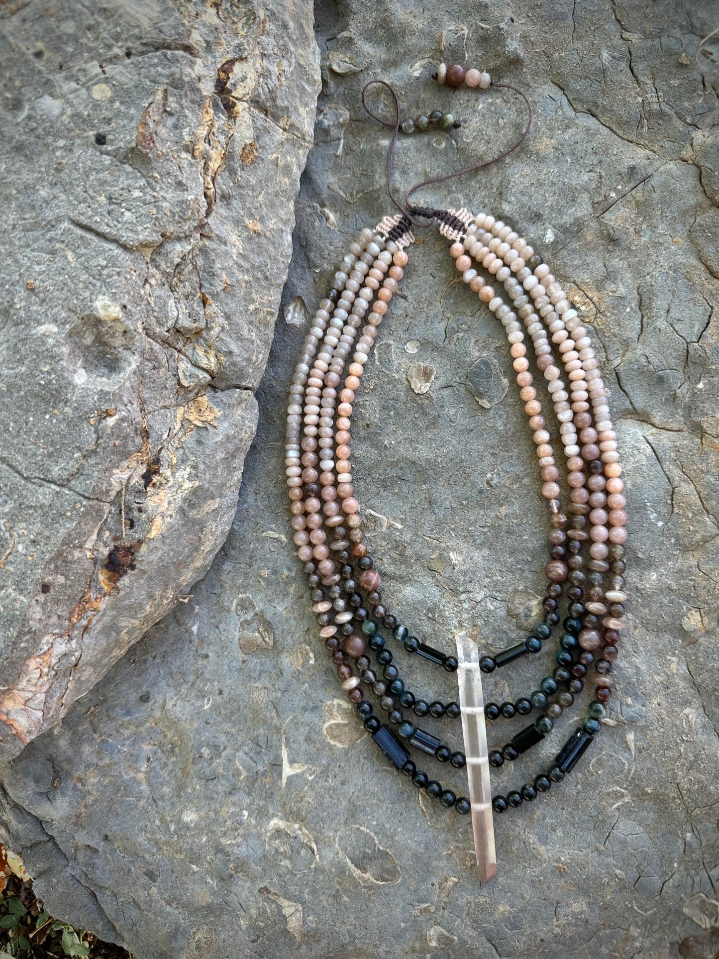 Custom listing for Anne-Marie - Lemurian quartz four strand