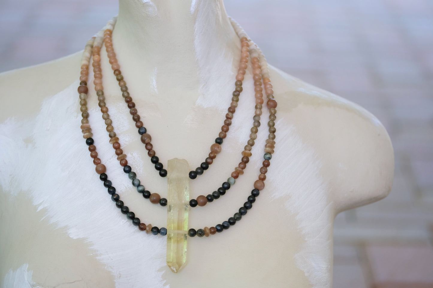 Citrine & Cat Eye Adornment