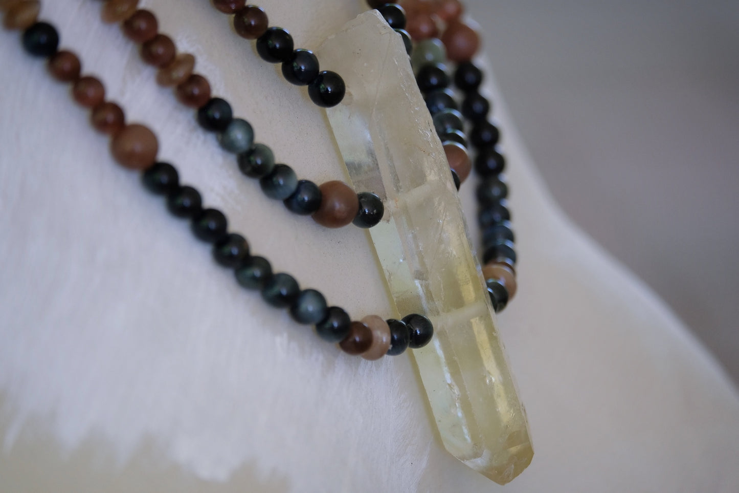 Citrine & Cat Eye Adornment