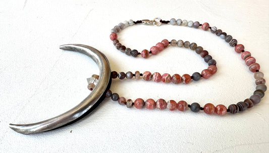 Rhodochrosite Luna Adornment